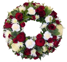 Wreath  Red & White