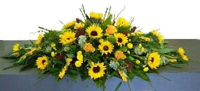 Sunflower Coffin Spray