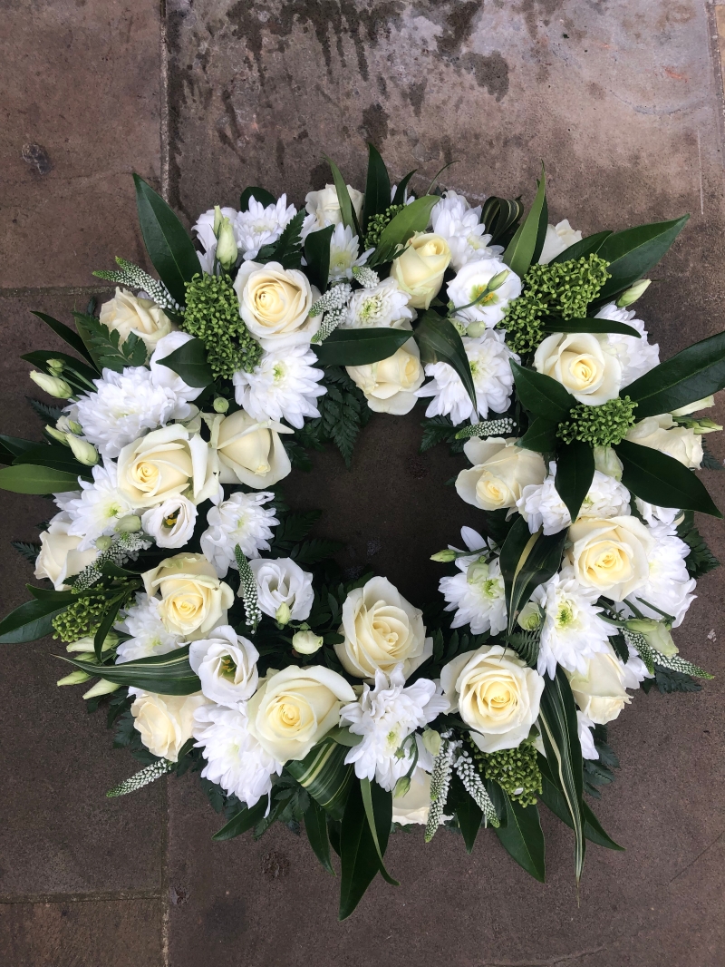 White Loose Wreath
