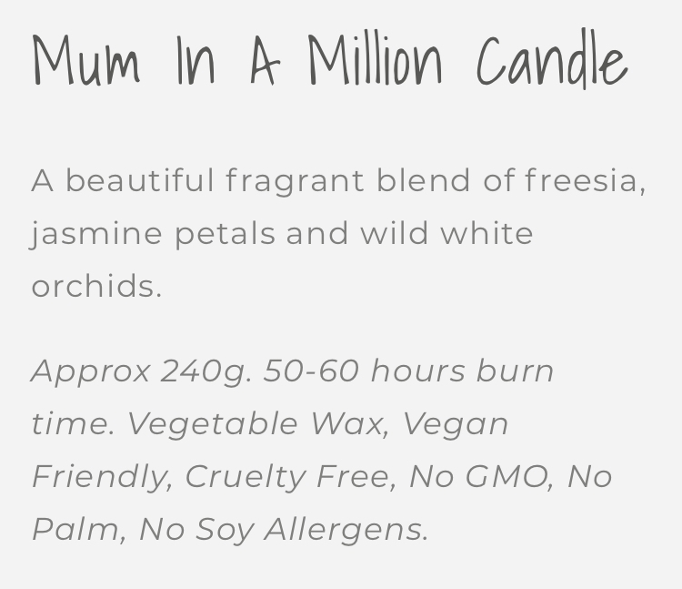 Mum in a Million Candle
