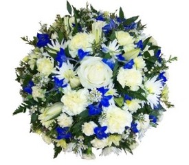 Blue & White loose posie pad