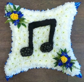 Musical note on cushion