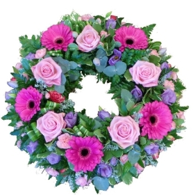 Pink & Lilac  Wreath.