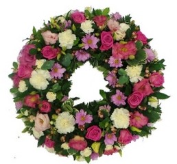 Pink & White  Loose Wreath