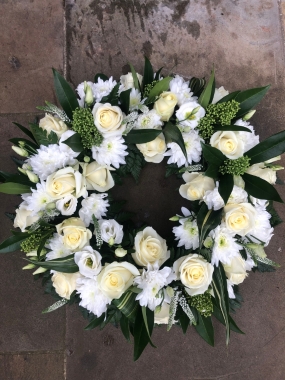 White Loose Wreath