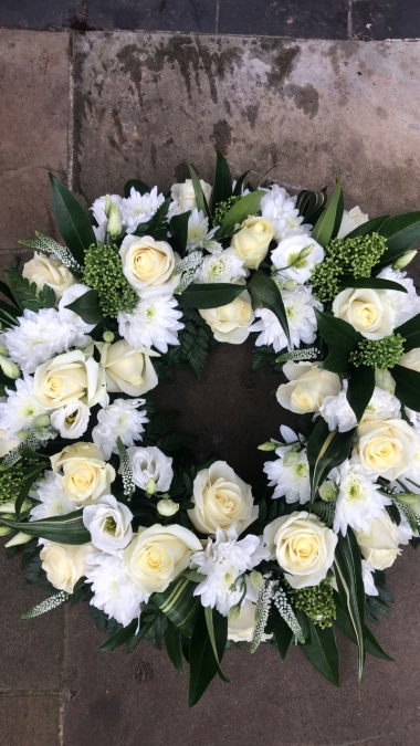 White Loose Wreath