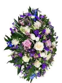 Purple Lilac and White Coffin Spray